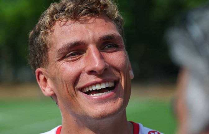 Grischa Prömel freut sich, beim VfB Stuttgart zu sein.<span class='image-autor'>Baumann/Julia Rahn</span>