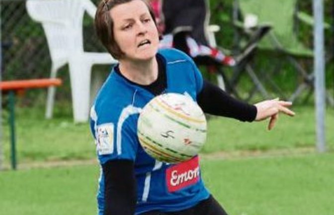 Corinne Meyer spielte hauptsächlich auf ihrer angestammten Position in der Abwehr. Zeitweise rückte sie aber auch auf die Zuspielposition. Foto: Nachreiner