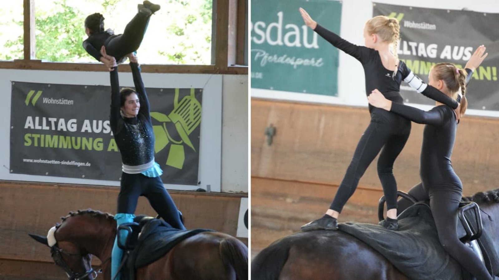 Das M-Team von&nbsp;Ĉevalo (links) und der Nachwuchs (rechts) zeigten beim Turnier in Sindelfingen, was sie draufhaben.Cevalo