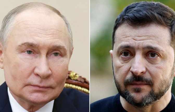 Ein baldiges Treffen von Wladimir Putin (l) und Wolodymyr Selenskyj (r) wird es wohl nicht geben.<span class='image-autor'>Pool Sputnik Kremlin via AP/Step</span>