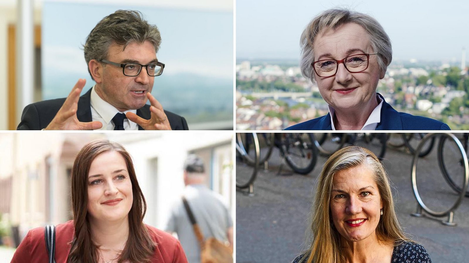 Vier grüne Wahlverlierer bei OB-Wahlen in Großstädten: Dieter Salomon (Freiburg), Theresia Bauer (Heidelberg), Lena Schwelling (Ulm) und Veronika Kienzle (Stuttgart).Foto: dpa/Bündnis90/Grüne Vier grüne Wahlverlierer bei OB-Wahlen in Großstädten: Dieter Salomon (Freiburg), Theresia Bauer (Heidelberg), Lena Schwelling (Ulm) und Veronika Kienzle (Stuttgart).Foto: dpa/Bündnis90/Grüne