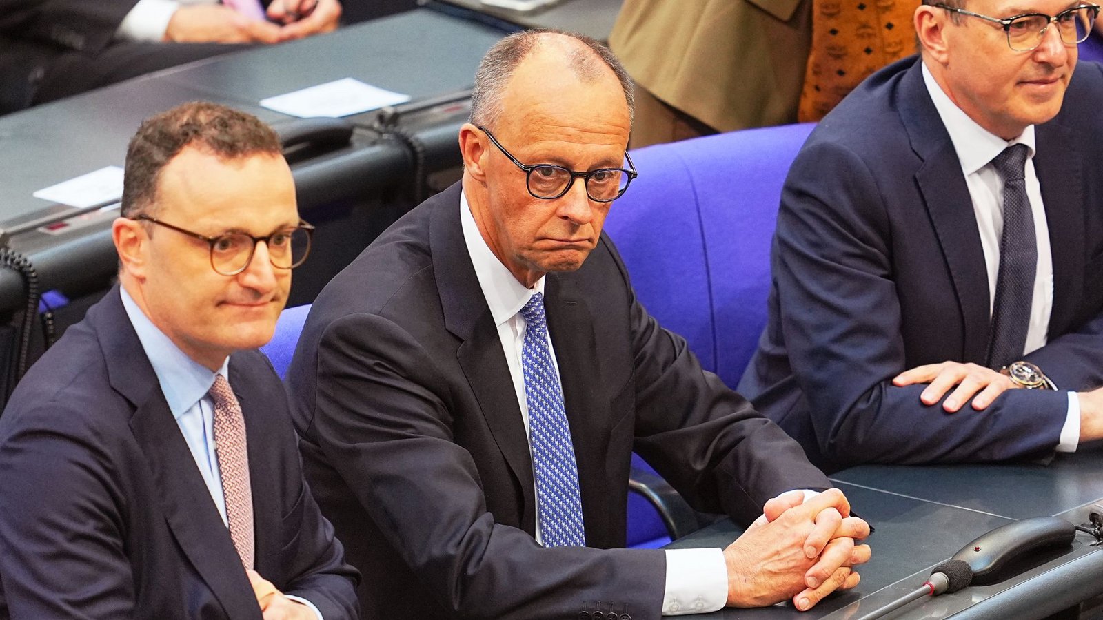 Ein enttäuschter Friedrich Merz am Dienstag im Bundestag.Foto: Michael Kappeler/dpa