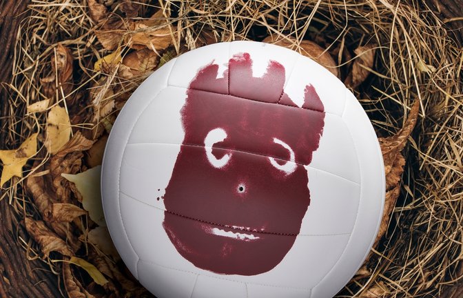 Volleyball "Wilson" spielte vor 25 Jahren eine wichtige Rolle im Kino - im Film "Cast Away".<span class='image-autor'>Foto: Horizon_Illustration</span>