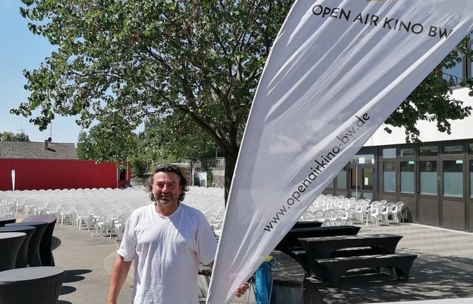 Organisator Michael Eisinger freut sich auf viele Gäste beim Open-Air-Kino.  <span class='image-autor'>Foto: Banholzer</span>