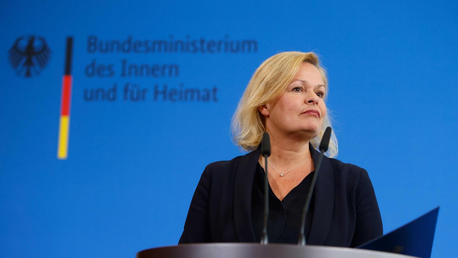 Innenministerin Nancy Faeser von der SPD.Foto: AFP/MICHELE TANTUSSI Innenministerin Nancy Faeser von der SPD.Foto: AFP/MICHELE TANTUSSI