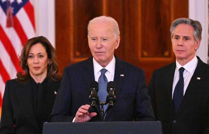 Joe Biden hat sich nach der Bekanntgabe der Waffenruhe-Vereinbarung zu Wort gemeldet.<span class='image-autor'>Foto: AFP/ROBERTO SCHMIDT</span>