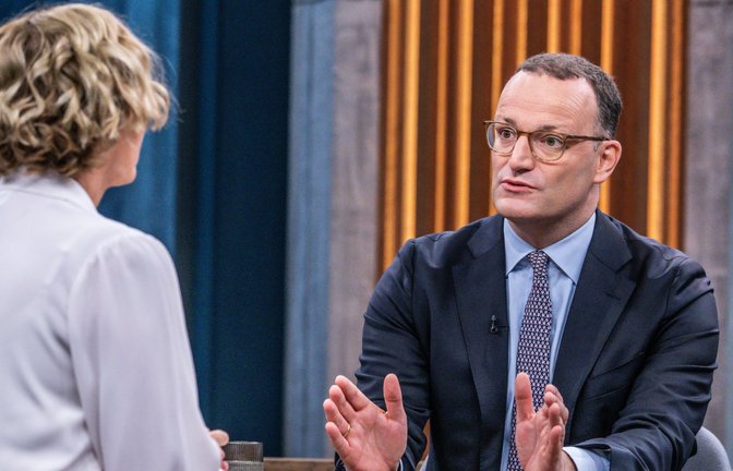 Unionsfraktionschef Jens Spahn bei Caren Miosga.<span class='image-autor'>Foto: ARD/Claudius Pflug</span>