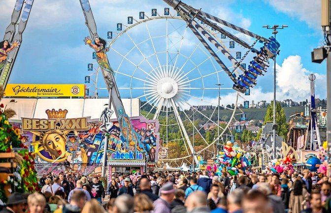 Da lockt es wieder: Das Volksfest findet vom 25. September bis zum 11. Oktober statt.<span class='image-autor'>Foto: dpa</span>