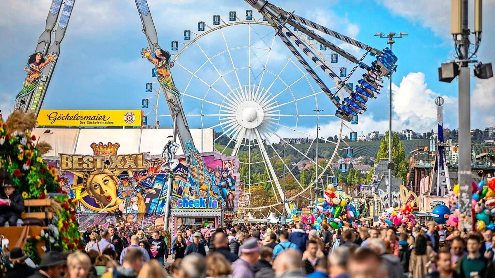 Da lockt es wieder: Das Volksfest findet vom 25. September bis zum 11. Oktober statt.Foto: dpa Da lockt es wieder: Das Volksfest findet vom 25. September bis zum 11. Oktober statt.Foto: dpa