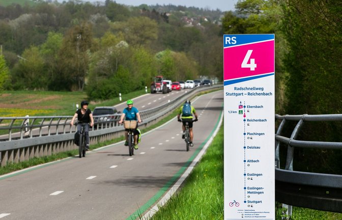 Ein neu gebauter Radschnellweg im Filstal – die Mehrheit der Bürger blickt aktuell aber mehr auf den öffentlichen Nahverkehr.<span class='image-autor'>Foto: Ines Rudel</span>