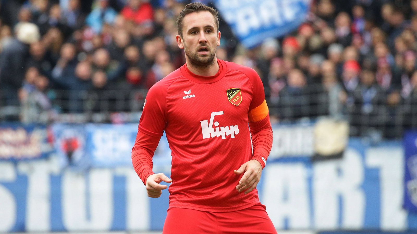 Toptorjäger Janik Michel fehlt dem FC Holzhausen  im Pokalduell mit den Stuttgarter Kickers wegen einem Achillessehnenriss.Foto: Pressefoto Baumann
