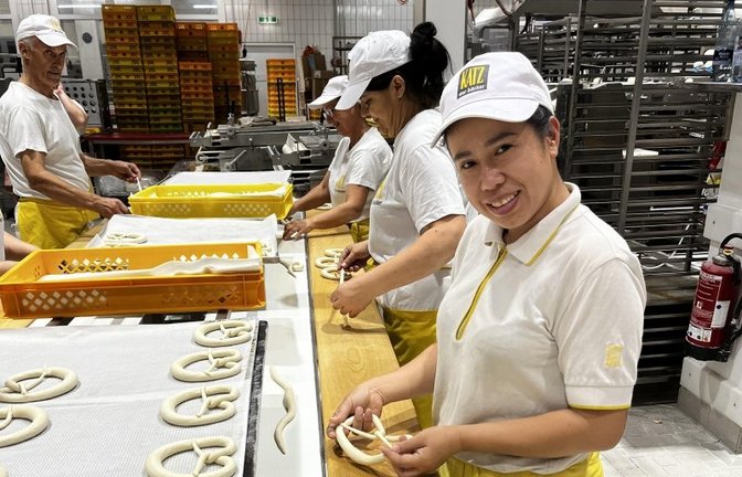 Bäckerei Katz, Brezel, Produktion, Foto: Dittrich