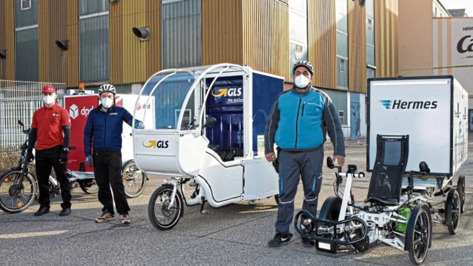 Die Paketauslieferung per Lastenfahrrad wird ab sofort in Ludwigsburg erprobt. Foto: p Die Paketauslieferung per Lastenfahrrad wird ab sofort in Ludwigsburg erprobt. Foto: p