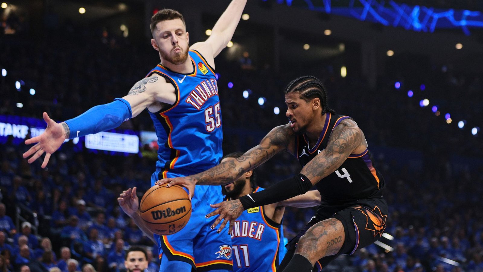 Der Sieg der Oklahoma City Thunder zum Start in die Playoffs war nie gefährdet.Foto: Nate Billings/AP/dpa