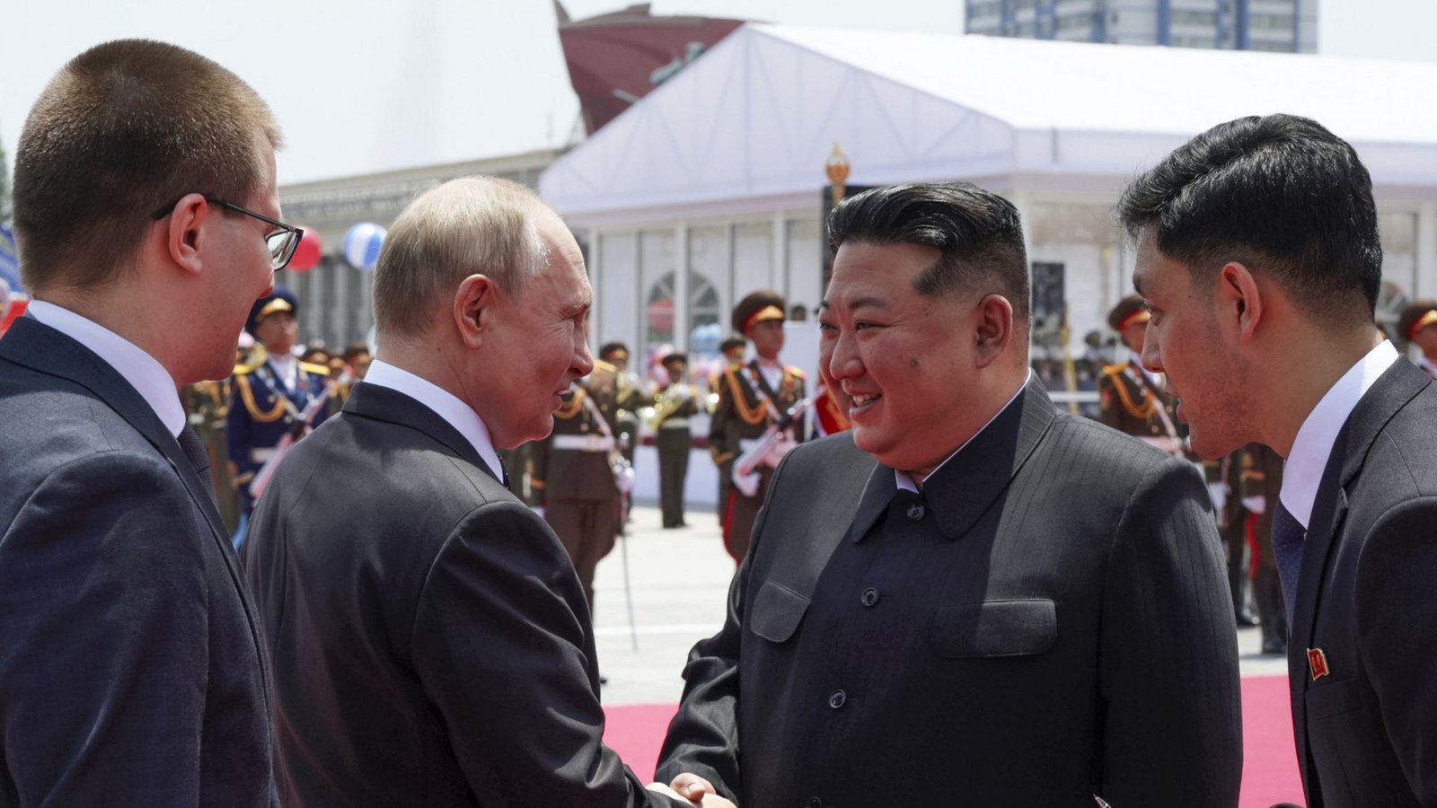 Präsident Putin trifft sich mit Kim Jong Un in Nordkorea.Foto: dpa/Gavriil Grigorov Präsident Putin trifft sich mit Kim Jong Un in Nordkorea.Foto: dpa/Gavriil Grigorov