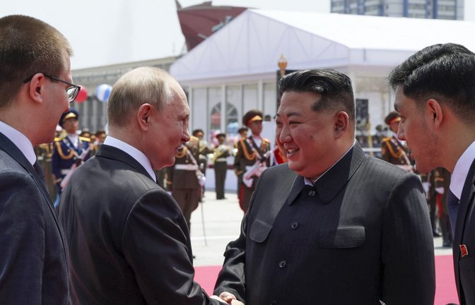 Präsident Putin trifft sich mit Kim Jong Un in Nordkorea.<span class='image-autor'>Foto: dpa/Gavriil Grigorov</span>