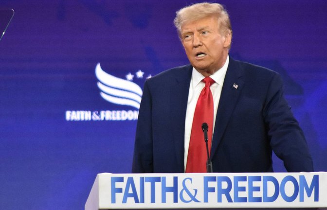 Donald Trump spricht  auch im Wahlkampf immer wieder über Religion.<span class='image-autor'>Foto: imago//Kyle Mazza</span>