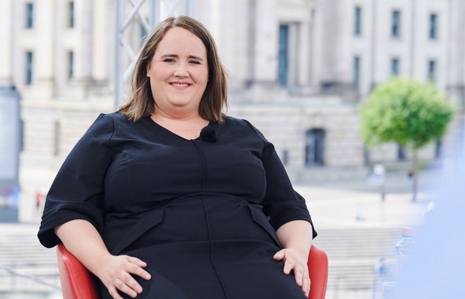 Ricarda Lang betonte im ARD-Sommerinterview mit Blick auf den Umgang mit der AfD: „Keine Zusammenarbeit heißt keine Zusammenarbeit.“<span class='image-autor'>Foto: dpa/Annette Riedl</span>