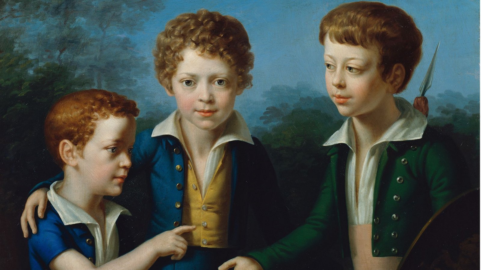Artig wie Erwachsene: die drei Brüder Albert, Moritz und Leopold von Neuwall, die Leopold Kupelwieser 1820 gemalt hat.Foto: Belvedere, Wien