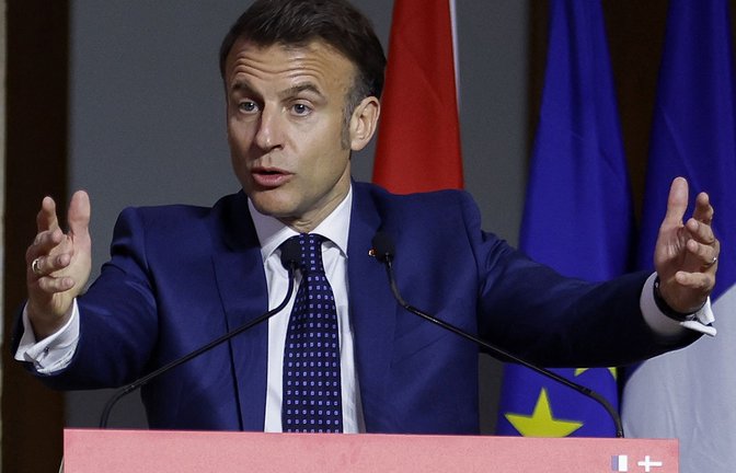 Frankreichs Präsident Emmanuel Macron erinnerte an die „Unabhängigkeit der Justiz“.<span class='image-autor'>Foto: POOL/MOHAMMED BADRA</span>
