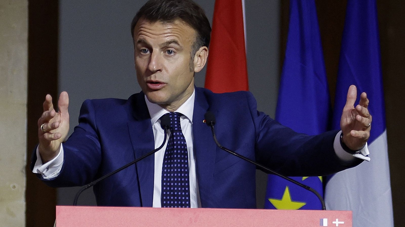 Frankreichs Präsident Emmanuel Macron erinnerte an die „Unabhängigkeit der Justiz“.Foto: POOL/MOHAMMED BADRA