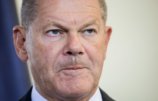 Er hat eine Antwort für Friedrich Merz: Bundeskanzler Olaf Scholz.<span class='image-autor'>Foto: dpa/Christoph Soeder</span>