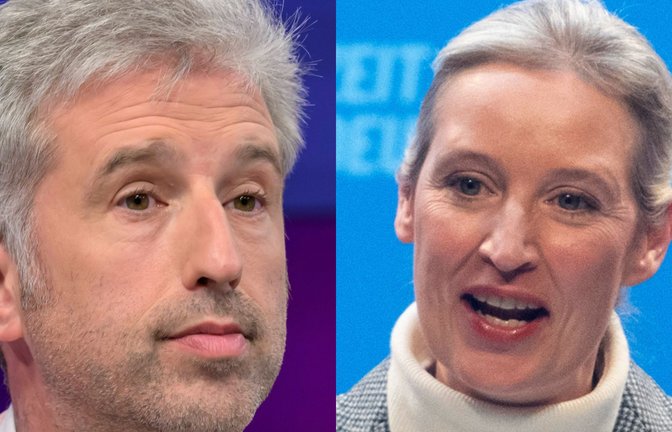 Tübingens OB Boris Palmer zeigt in seinem Facebook-Profilbild die AfD-Parteichefin Alice Weidel.<span class='image-autor'>Foto: imago/HMB-Media, dpa/Sebastian Kahnert</span>