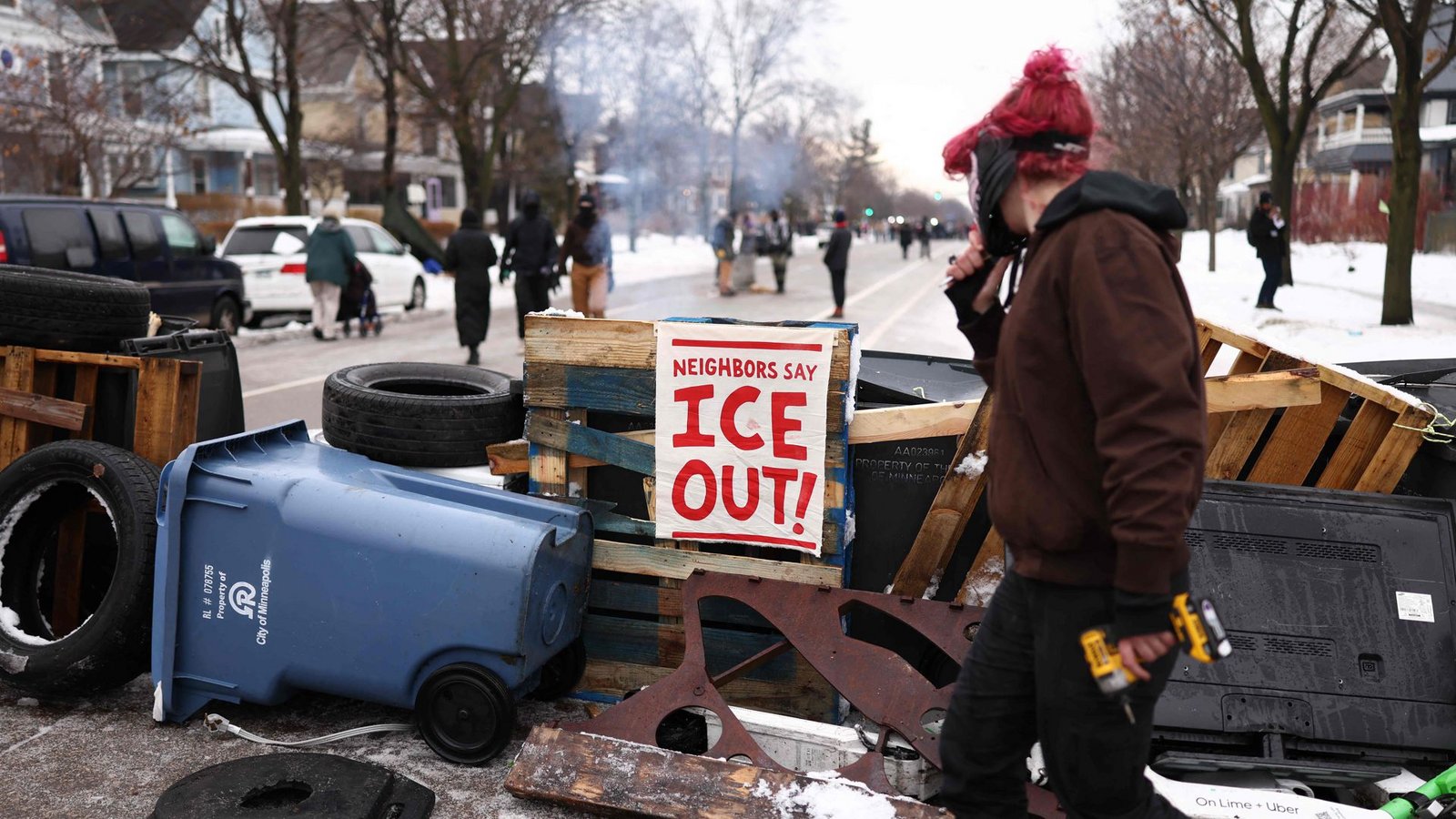 Proteste gegen die ICE-Beamten in Minnesota.Foto: AFP/CHARLY TRIBALLEAU Proteste gegen die ICE-Beamten in Minnesota.Foto: AFP/CHARLY TRIBALLEAU