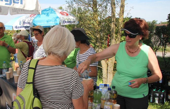 Die Getränkestation ist in diesem Jahr nötiger denn je.