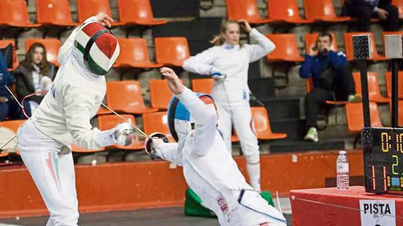 Karina Mantai (rechts) und Deutschland blieben im Teamwettbewerb nach guten Leistungen nur Platz acht. Foto: Archiv/privat Karina Mantai (rechts) und Deutschland blieben im Teamwettbewerb nach guten Leistungen nur Platz acht. Foto: Archiv/privat