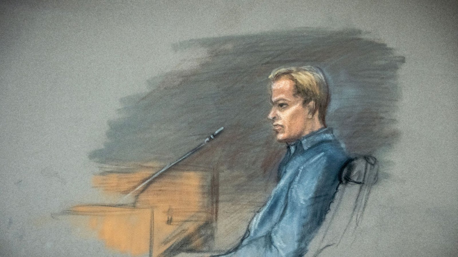 Eine Gerichtszeichnung zeigt den Angeklagten Marius Borg Høiby am driten Tag des Prozesses gegen ihn im Osloer Bezirksgericht.Foto: Ane Hem/NTB/dpa/Ane Hem Eine Gerichtszeichnung zeigt den Angeklagten Marius Borg Høiby am driten Tag des Prozesses gegen ihn im Osloer Bezirksgericht.Foto: Ane Hem/NTB/dpa/Ane Hem