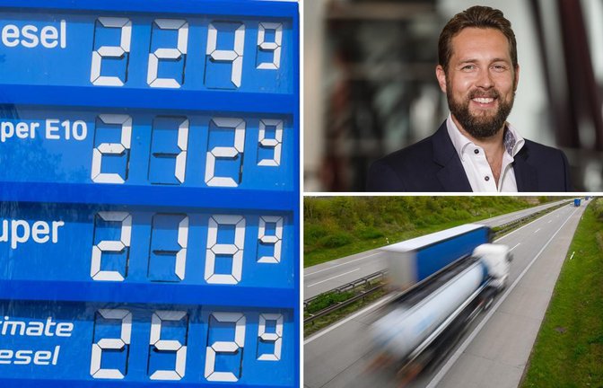 Die Mineralölkonzerne halten die Dieselpreise unnötig hoch, kritisiert Timo Conrad, Geschäftsführer der Kornwestheimer Spedition ERA.<span class='image-autor'>Foto: dpa, ERA</span>