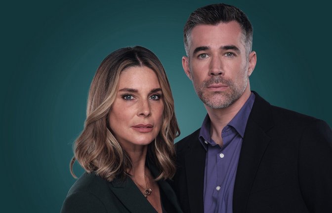 Claudelle Deckert als "Eva Wagner" und Jo Weil als "Dominic Adams".<span class='image-autor'>Foto: RTL / Stefan Behrens</span>