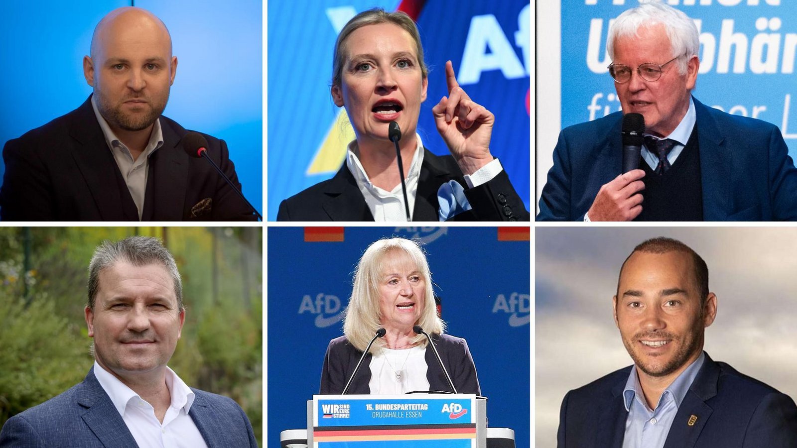 Mehrere AfD-Politiker aus Baden-Württemberg finden sich mit Aussagen im Gutachten des Verfassungsschutz.Foto: dpa/Markus Lenhardt, AFP/Soeren Stache, imago/Bihlmayerfotografie, Simon Granville, imago/dts Nachrichtenagentur, AfD/privat Mehrere AfD-Politiker aus Baden-Württemberg finden sich mit Aussagen im Gutachten des Verfassungsschutz.Foto: dpa/Markus Lenhardt, AFP/Soeren Stache, imago/Bihlmayerfotografie, Simon Granville, imago/dts Nachrichtenagentur, AfD/privat