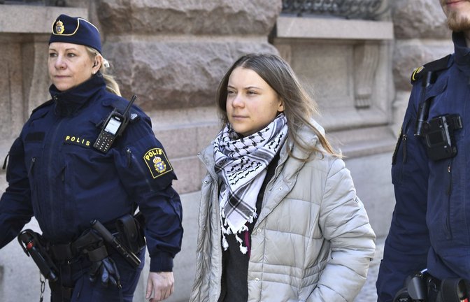Die Aktivistin hatte ab dem 11. März für mehrere Tage den Haupteingang des schwedischen Parlaments blockiert. (Archivbild)<span class='image-autor'>Foto: dpa/Samuel Steén</span>