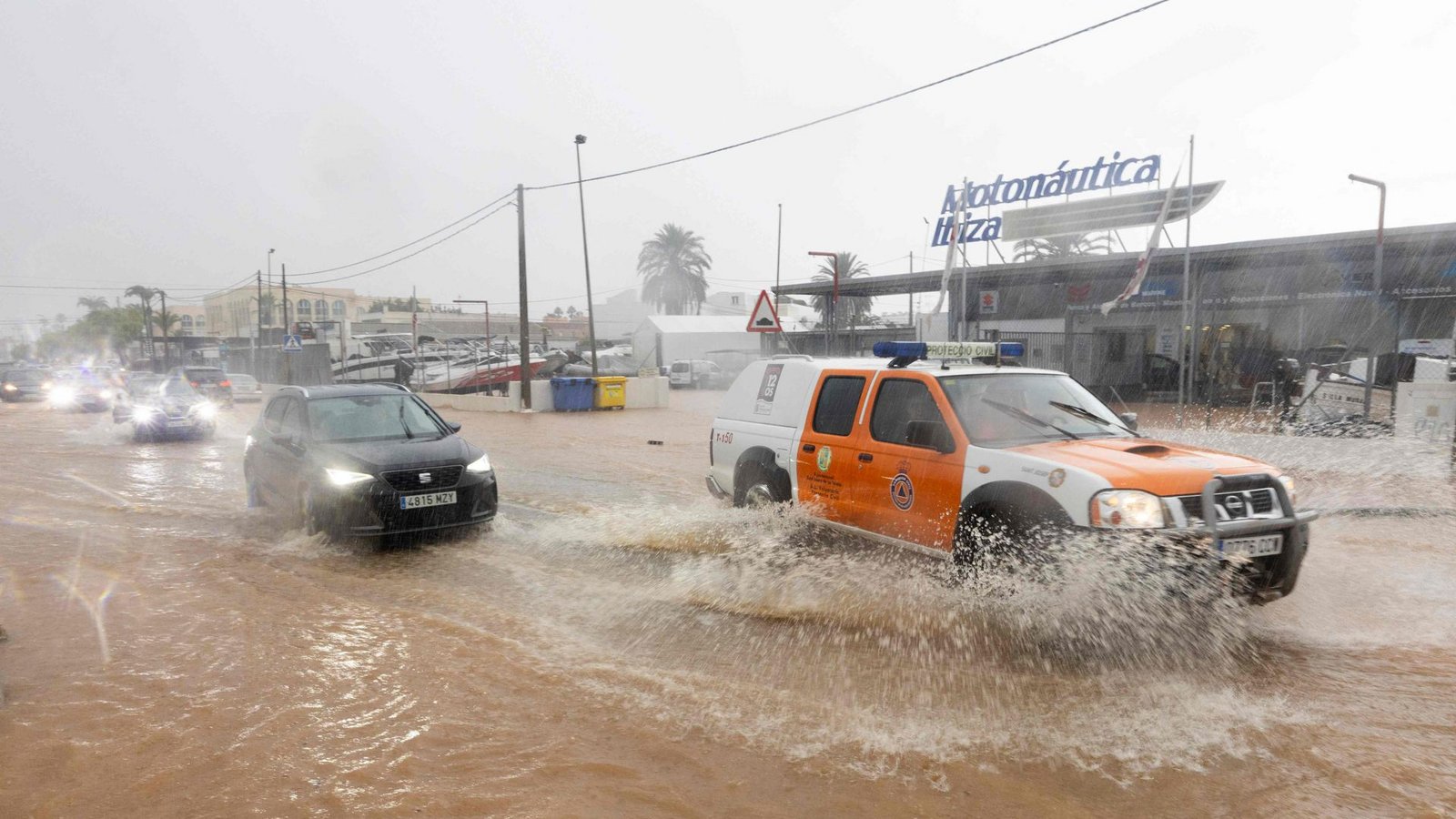 Überschwemmungen auf Ibiza.Foto: AFP Überschwemmungen auf Ibiza.Foto: AFP