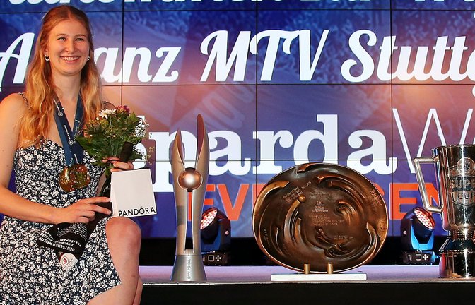 Verlässt Allianz MTV Stuttgart als Triple-Siegerin: Mittelblockerin Monique Strubbe.<span class='image-autor'>Foto: Baumann/Alexander Keppler</span>