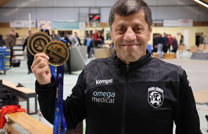 Hat allen Grund zum Strahlen: Tariel Shavadze gewinnt Greco-Gold und Freistil-Silber.<span class='image-autor'>Michael Käfer</span>