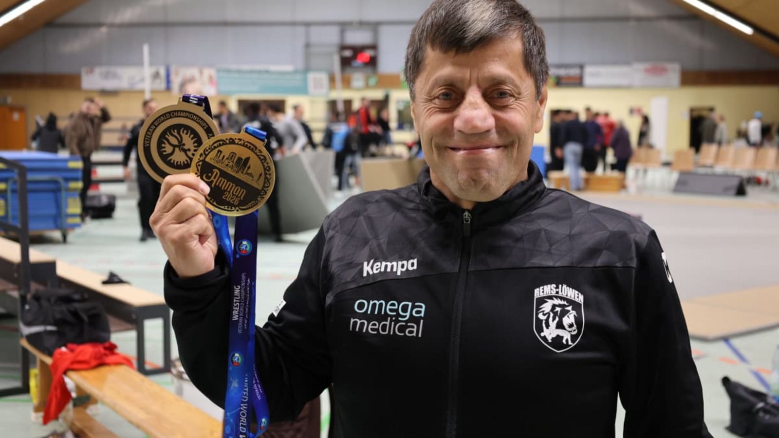 Hat allen Grund zum Strahlen: Tariel Shavadze gewinnt Greco-Gold und Freistil-Silber.Michael Käfer