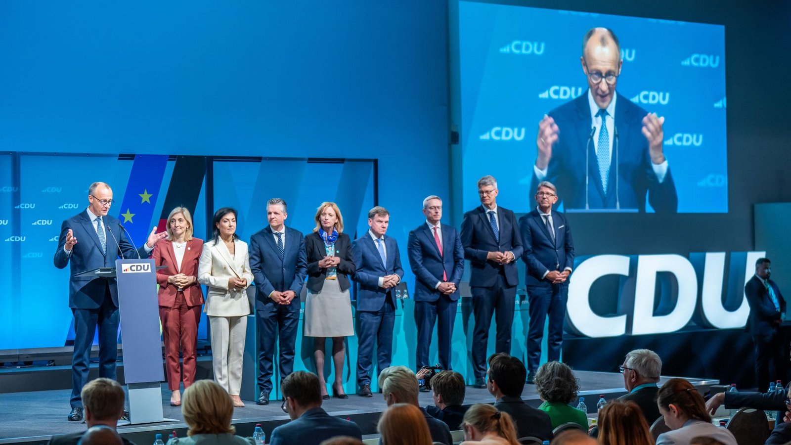 Mit diesen CDU-Politikern will Friedrich Merz regieren. Die SPD-Minister sind noch nicht bekannt.Foto: Michael Kappeler/dpa Mit diesen CDU-Politikern will Friedrich Merz regieren. Die SPD-Minister sind noch nicht bekannt.Foto: Michael Kappeler/dpa
