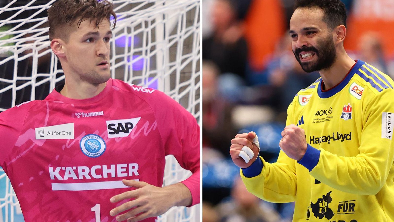 Das TVB-Torwartduo in der Saison 2026/27: Mateusz Kornecki (li.), Mohamed El-Tayar.Foto: IMAGO/Niklas Heiden Das TVB-Torwartduo in der Saison 2026/27: Mateusz Kornecki (li.), Mohamed El-Tayar.Foto: IMAGO/Niklas Heiden