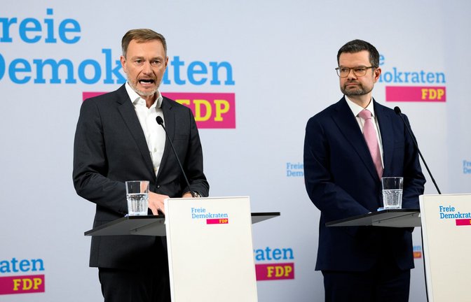 FDP-Chef Lindner und der neue Generalsekretär Buschmann äußerten sich am Montag. (Symbolbild)<span class='image-autor'>Foto: dpa/Bernd von Jutrczenka</span>