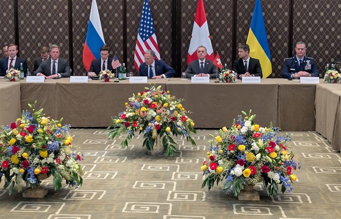 Moskau und Kiew tauschen nach Angaben des russischen Chefunterhändlers Wladimir Medinski Hunderte Kriegsgefangene im Rahmen von Vereinbarungen aus, die bei den jüngsten Verhandlungen in Genf erzielt wurden. (Archivbild)<span class='image-autor'>Foto: -/Ukrainian National Security and Defense Council press office/AP/dpa</span>