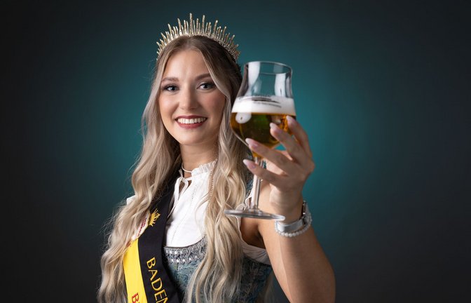 Die 24-Jährige Bierkönigin Linda Heinle aus Schwäbisch Hall.<span class='image-autor'>Foto: /Daniela Jakob</span>