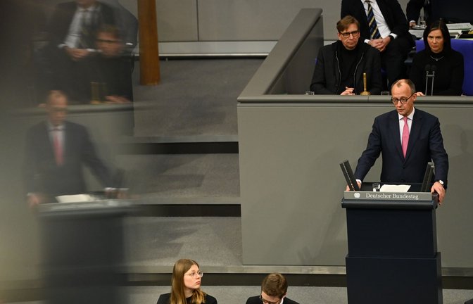 CDU-Chef Friedrich Merz verteidigte im Bundestag seinen Gesetzesvorschlag gegen teils massive Kritik<span class='image-autor'>Foto: dpa/Fariha Farooqui</span>