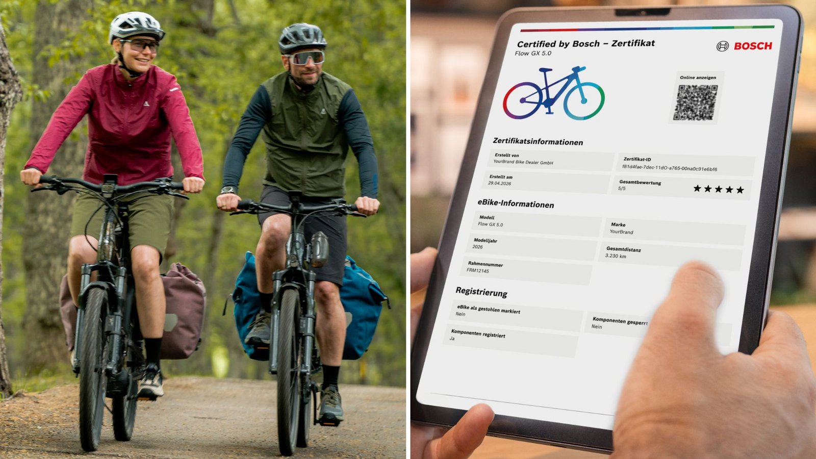 Gebraucht eE-Bikes, die mit einem Bosch-System ausgestattet sind, können künftig digital erfasst werden. „Certified by Bosch“ heißt das Tool dafür.Foto: Bosch eBike Systems Gebraucht eE-Bikes, die mit einem Bosch-System ausgestattet sind, können künftig digital erfasst werden. „Certified by Bosch“ heißt das Tool dafür.Foto: Bosch eBike Systems