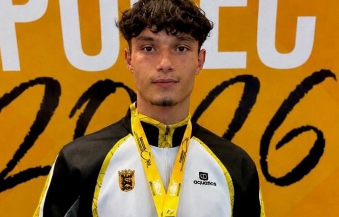 Artem Parkhomenko von der SV Böblingen nach Bronze in Porec.<span class='image-autor'>privat</span>