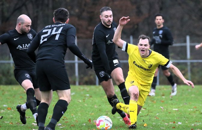 Der TSV Ensingen ist auf heimischem Rasen ins Straucheln gekommen und hat mit 1:4 gegen den VfR Sersheim verloren. <span class='image-autor'>Foto: Küppers</span>