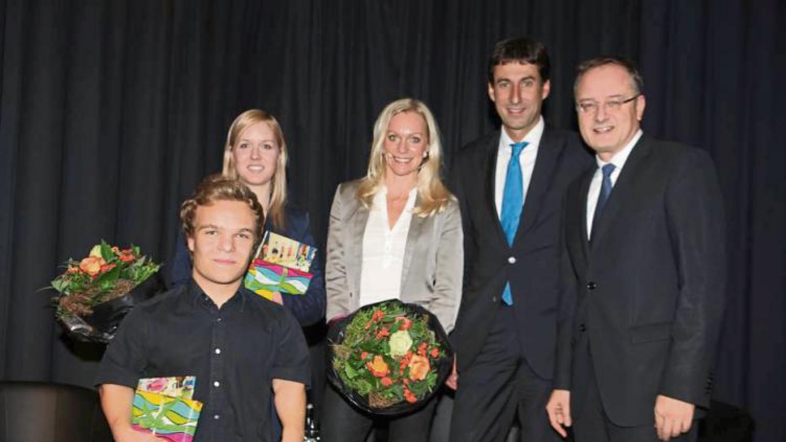 Sie diskutierten über die Möglichkeiten und Grenzen der Inklusion im Sport (von links): Niko Kappel, Andrea Rothfuss, Moderatorin Valeska Homburg, Matthias Klopfer und Andreas Stoch. Foto: p Sie diskutierten über die Möglichkeiten und Grenzen der Inklusion im Sport (von links): Niko Kappel, Andrea Rothfuss, Moderatorin Valeska Homburg, Matthias Klopfer und Andreas Stoch. Foto: p