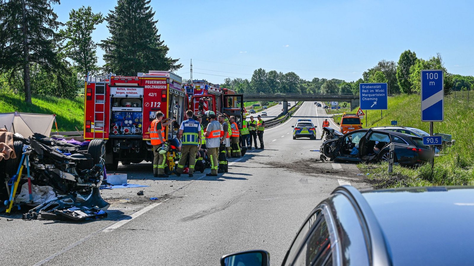 Für den Geisterfahrer kam jede Hilfe zu spät.Foto: Markus Steinberger/ EinsatzRepor/Markus Steinberger Für den Geisterfahrer kam jede Hilfe zu spät.Foto: Markus Steinberger/ EinsatzRepor/Markus Steinberger